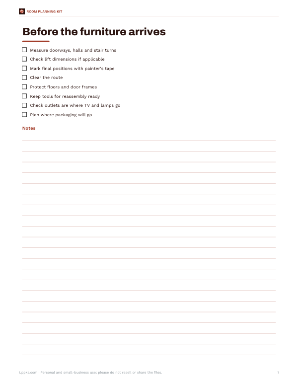 Preview of Printable Moving Checklist